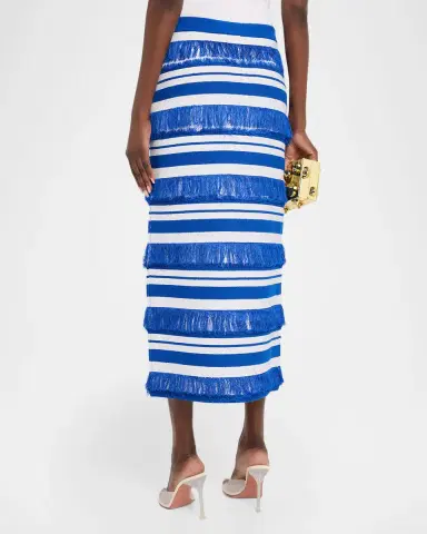 Simkhai Lula Knit Fringe Midi Skirt | Thumbnail 3 Simkhai Lula Knit Fringe Midi Skirt | Thumbnail 3