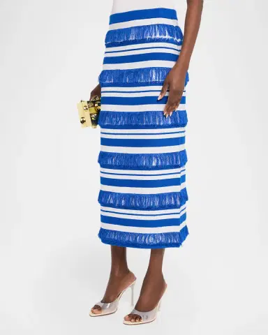 Simkhai Lula Knit Fringe Midi Skirt | Thumbnail 4 Simkhai Lula Knit Fringe Midi Skirt | Thumbnail 4