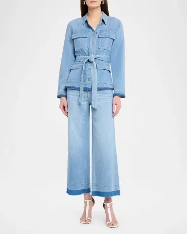 Kobi Halperin Becca Washed-Denim Self-Belt Utility Jacket | Thumbnail 2 Kobi Halperin Becca Washed-Denim Self-Belt Utility Jacket | Thumbnail 2