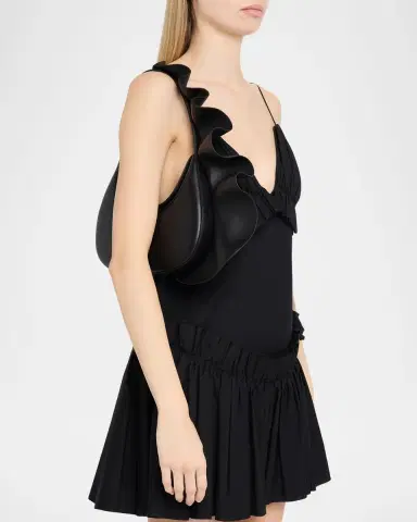 Cult Gaia Zoella Ruffle Leather Shoulder Bag | Thumbnail 2 Cult Gaia Zoella Ruffle Leather Shoulder Bag | Thumbnail 2