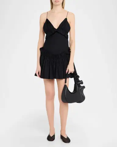 Cult Gaia Zoella Ruffle Leather Shoulder Bag | Thumbnail 5 Cult Gaia Zoella Ruffle Leather Shoulder Bag | Thumbnail 5