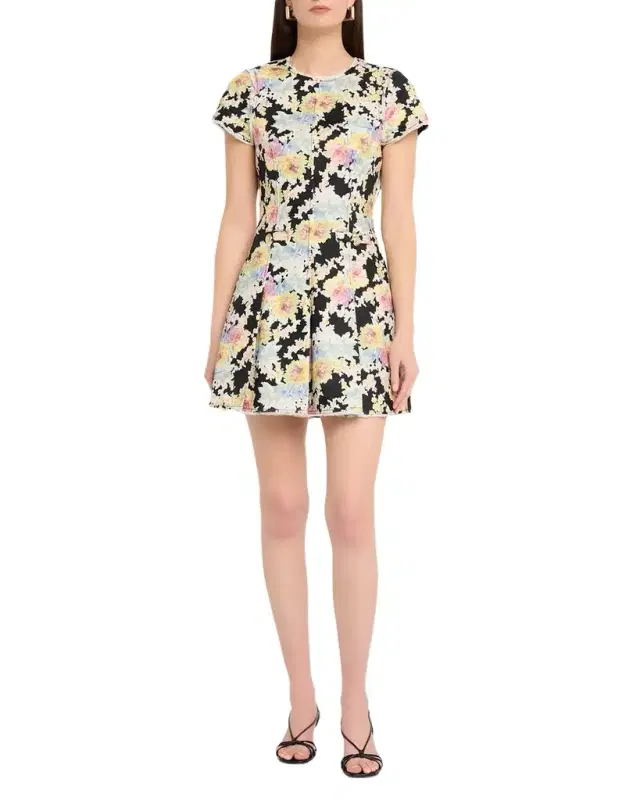 Denim Ikat Bouquet Mini Dress Denim Ikat Bouquet Mini Dress