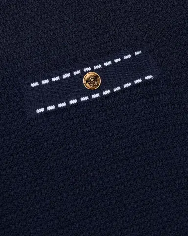 Versace Medusa Knit Cotton Polo | Thumbnail 5 Versace Medusa Knit Cotton Polo | Thumbnail 5