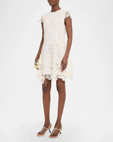 SIMKHAI Novelle Lace Mini Dress | Thumbnail 4 SIMKHAI Novelle Lace Mini Dress | Thumbnail 4