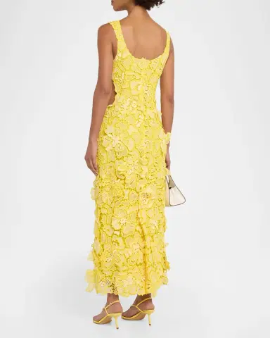 SIMKHAI Corinna Cutout Floral Lace Midi Dress | Thumbnail 3 SIMKHAI Corinna Cutout Floral Lace Midi Dress | Thumbnail 3