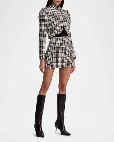 ALICE + OLIVIA Ilaria Cropped Tweed Jacket | Thumbnail 2 ALICE + OLIVIA Ilaria Cropped Tweed Jacket | Thumbnail 2