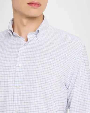 Peter Millar Men's Rommel Performance Twill Plaid Sport Shirt | Thumbnail 5 Peter Millar Men's Rommel Performance Twill Plaid Sport Shirt | Thumbnail 5