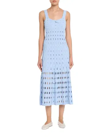 SIMKHAI Christina Knit Twist-Front Midi Dress | Thumbnail 1 SIMKHAI Christina Knit Twist-Front Midi Dress | Thumbnail 1