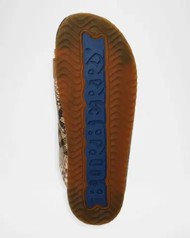 Burberry Urchin Python-Printed Leather Dual Buckle Slide Sandals | Thumbnail 5 Burberry Urchin Python-Printed Leather Dual Buckle Slide Sandals | Thumbnail 5