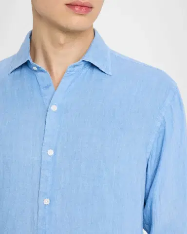 Peter Millar Men's Shoreside Linen Button-Down Shirt | Thumbnail 4 Peter Millar Men's Shoreside Linen Button-Down Shirt | Thumbnail 4