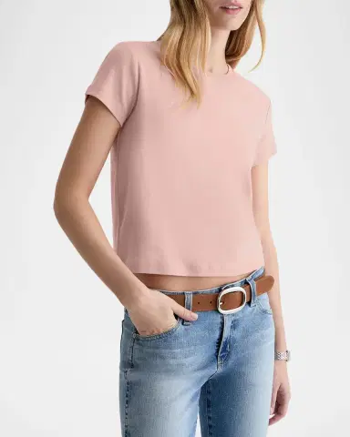 AG Jeans Sadie Crewneck Baby Rib Tee | Thumbnail 3 AG Jeans Sadie Crewneck Baby Rib Tee | Thumbnail 3
