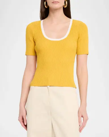 Toccin Kenzie Ribbed Scoop-Neck Top | Thumbnail 3 Toccin Kenzie Ribbed Scoop-Neck Top | Thumbnail 3