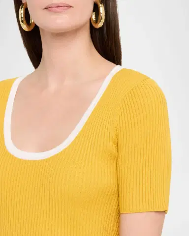 Toccin Kenzie Ribbed Scoop-Neck Top | Thumbnail 4 Toccin Kenzie Ribbed Scoop-Neck Top | Thumbnail 4