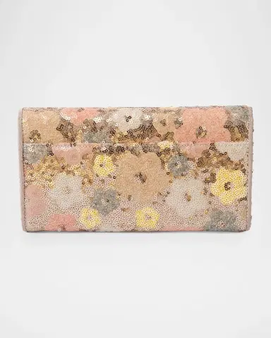 Michelle Wilhite Olivia Sequined Floral Clutch Bag | Thumbnail 2 Michelle Wilhite Olivia Sequined Floral Clutch Bag | Thumbnail 2