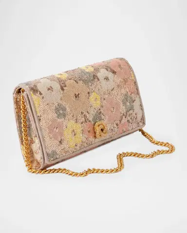 Michelle Wilhite Olivia Sequined Floral Clutch Bag | Thumbnail 3 Michelle Wilhite Olivia Sequined Floral Clutch Bag | Thumbnail 3
