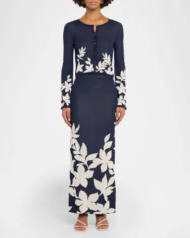 MISA Los Angeles Shae Fitted Floral Maxi Skirt | Thumbnail 2 MISA Los Angeles Shae Fitted Floral Maxi Skirt | Thumbnail 2