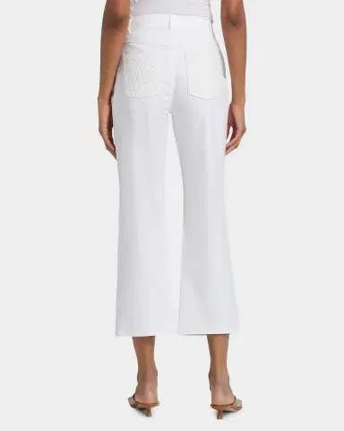 Cinq à Sept Stevie Lace Cropped Flare Jeans | Thumbnail 3 Cinq à Sept Stevie Lace Cropped Flare Jeans | Thumbnail 3