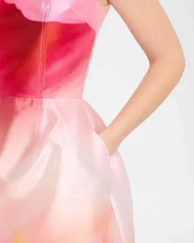 Prabal Gurung Corset Waist Satin Mini Fit-&-Flare Dress | Thumbnail 5 Prabal Gurung Corset Waist Satin Mini Fit-&-Flare Dress | Thumbnail 5
