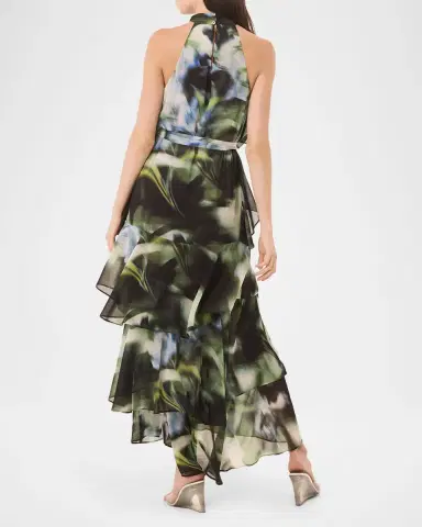 MISA Los Angeles Calissa Ruffled Chiffon High-Low Dress | Thumbnail 3 MISA Los Angeles Calissa Ruffled Chiffon High-Low Dress | Thumbnail 3
