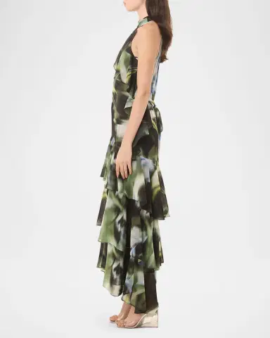 MISA Los Angeles Calissa Ruffled Chiffon High-Low Dress | Thumbnail 6 MISA Los Angeles Calissa Ruffled Chiffon High-Low Dress | Thumbnail 6