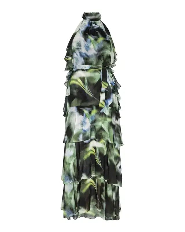 Calissa Ruffled Chiffon High-Low Dress Calissa Ruffled Chiffon High-Low Dress
