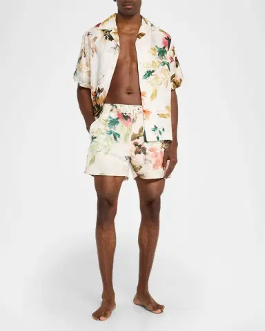 SIMKHAI Men's Lowell Watercolor Floral Swim Shorts | Thumbnail 2 SIMKHAI Men's Lowell Watercolor Floral Swim Shorts | Thumbnail 2