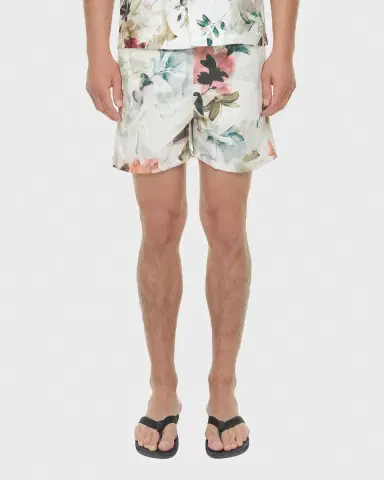SIMKHAI Men's Lowell Watercolor Floral Swim Shorts | Thumbnail 4 SIMKHAI Men's Lowell Watercolor Floral Swim Shorts | Thumbnail 4