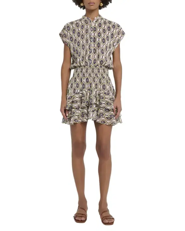 Evie Mosaic Eye Chiffon Mini Dress Evie Mosaic Eye Chiffon Mini Dress