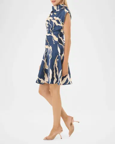 MISA Los Angeles Sandy Abstract Satin Mini Dress | Thumbnail 4 MISA Los Angeles Sandy Abstract Satin Mini Dress | Thumbnail 4