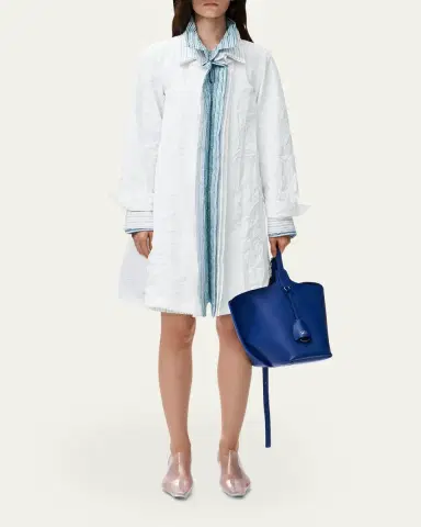Loewe Crinkled Cotton Poplin Layered Mini Shirtdress | Thumbnail 3 Loewe Crinkled Cotton Poplin Layered Mini Shirtdress | Thumbnail 3