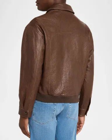 FRAME Textured Leather Jacket | Thumbnail 3 FRAME Textured Leather Jacket | Thumbnail 3
