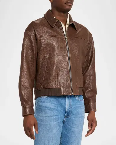 FRAME Textured Leather Jacket | Thumbnail 4 FRAME Textured Leather Jacket | Thumbnail 4