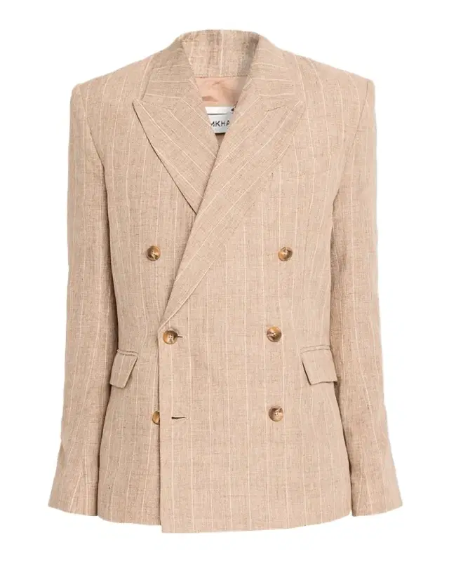 Men 's Lucas Linen Stripe Double-Breasted Blazer Men 's Lucas Linen Stripe Double-Breasted Blazer