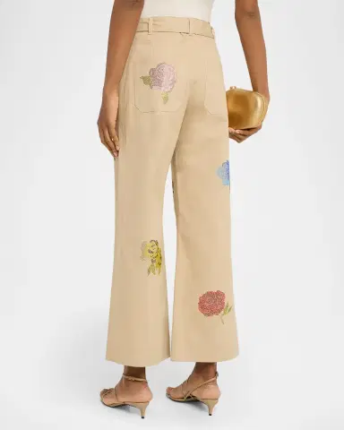 Cinq à Sept Mylah Heatset Roses Pants | Thumbnail 2 Cinq à Sept Mylah Heatset Roses Pants | Thumbnail 2