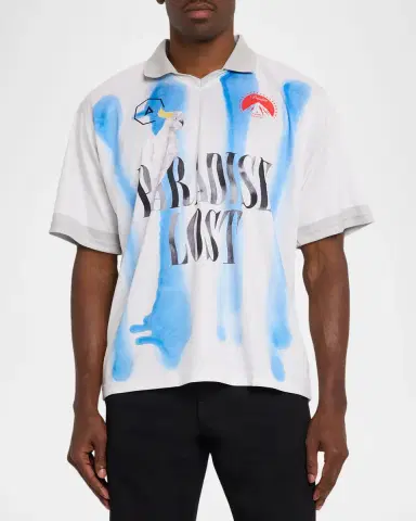 Alchemist Men's Paradise Lost Graphic-Print Polo Shirt | Thumbnail 4 Alchemist Men's Paradise Lost Graphic-Print Polo Shirt | Thumbnail 4