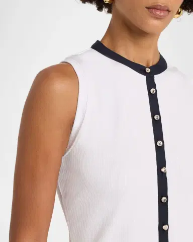 Cinq à Sept Beverly Knit Button-Front Top | Thumbnail 5 Cinq à Sept Beverly Knit Button-Front Top | Thumbnail 5