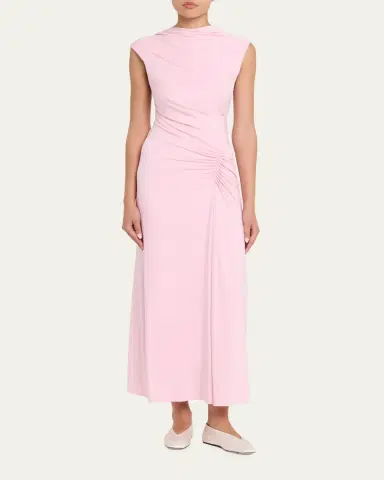 Simkhai Acacia Draped Jersey Midi Dress | Thumbnail 2 Simkhai Acacia Draped Jersey Midi Dress | Thumbnail 2