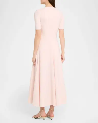 Prabal Gurung Twist-Neck Keyhole A-Line Midi Dress | Thumbnail 3 Prabal Gurung Twist-Neck Keyhole A-Line Midi Dress | Thumbnail 3