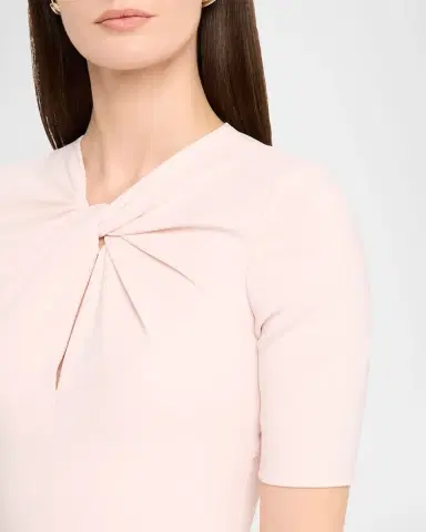 Prabal Gurung Twist-Neck Keyhole A-Line Midi Dress | Thumbnail 5 Prabal Gurung Twist-Neck Keyhole A-Line Midi Dress | Thumbnail 5