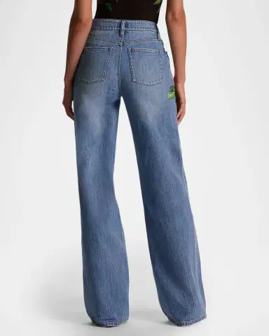 ALICE + OLIVIA Chic Printed Wide-Leg Jeans | Thumbnail 3 ALICE + OLIVIA Chic Printed Wide-Leg Jeans | Thumbnail 3
