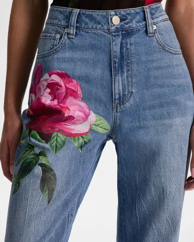 ALICE + OLIVIA Chic Printed Wide-Leg Jeans | Thumbnail 5 ALICE + OLIVIA Chic Printed Wide-Leg Jeans | Thumbnail 5
