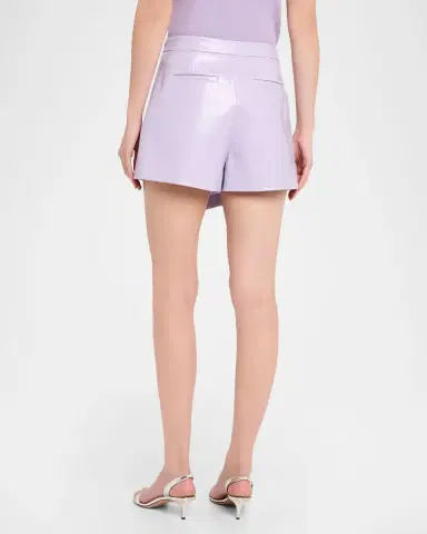 Toccin Stella Faux Leather Button Wrap Skort | Thumbnail 3 Toccin Stella Faux Leather Button Wrap Skort | Thumbnail 3