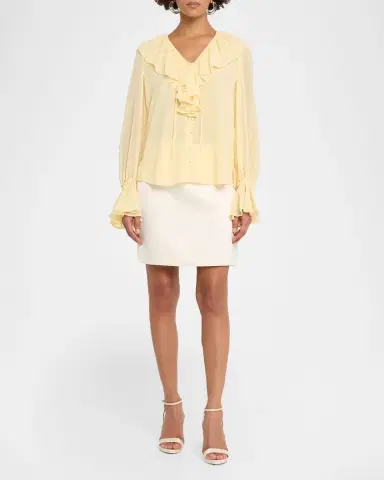Kobi Halperin Joslyn Ruffle Chiffon Blouse | Thumbnail 2 Kobi Halperin Joslyn Ruffle Chiffon Blouse | Thumbnail 2