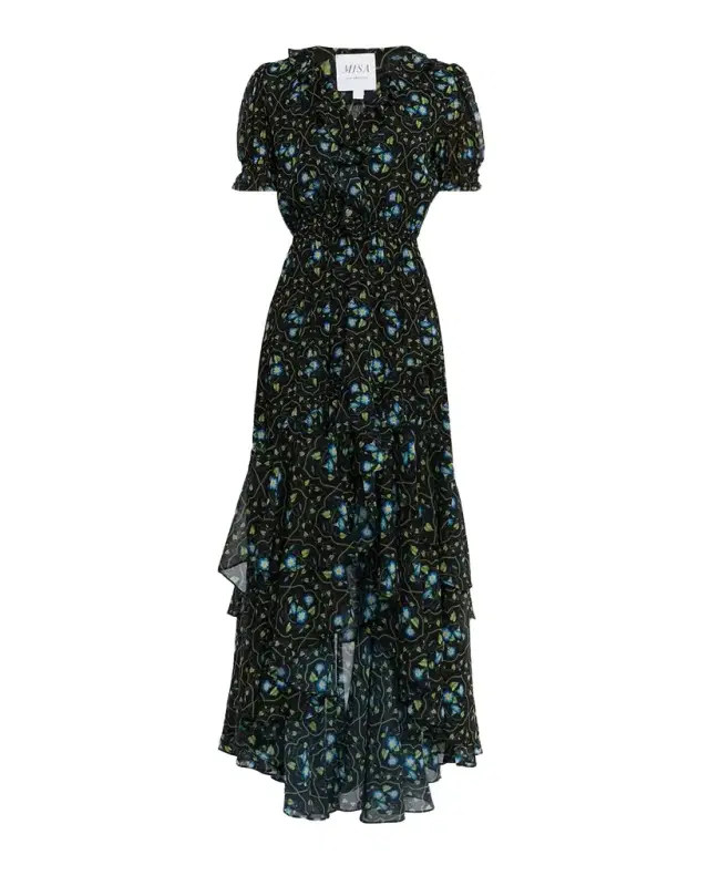 Jodie Morning Glory Lattice High-Low Maxi Dress Jodie Morning Glory Lattice High-Low Maxi Dress
