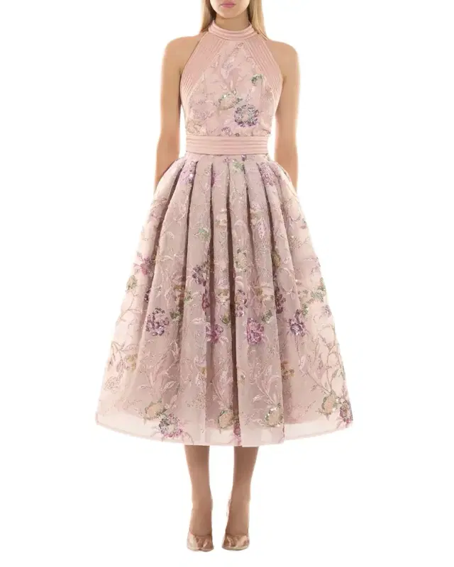 The Bertolini Floral Embellished Midi Dress The Bertolini Floral Embellished Midi Dress