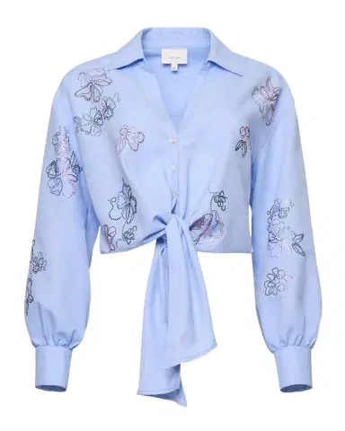 Cinq à Sept Blooming Linework Marianna Top | Thumbnail 1 Cinq à Sept Blooming Linework Marianna Top | Thumbnail 1