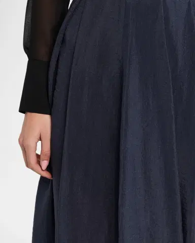 Emporio Armani Pleated High-Low Midi Skirt | Thumbnail 5 Emporio Armani Pleated High-Low Midi Skirt | Thumbnail 5