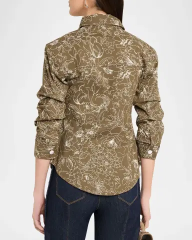 Cinq à Sept Canyon Garden Doodle Scrunched Jacket | Thumbnail 2 Cinq à Sept Canyon Garden Doodle Scrunched Jacket | Thumbnail 2