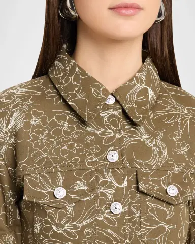 Cinq à Sept Canyon Garden Doodle Scrunched Jacket | Thumbnail 4 Cinq à Sept Canyon Garden Doodle Scrunched Jacket | Thumbnail 4