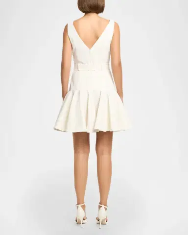 Cinq à Sept Maeve Belted Drop-Waist Mini Dress | Thumbnail 3 Cinq à Sept Maeve Belted Drop-Waist Mini Dress | Thumbnail 3